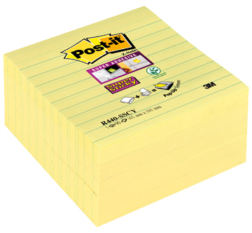 Z-Notes Post-it Super Sticky 101x101mm gelijnd geel