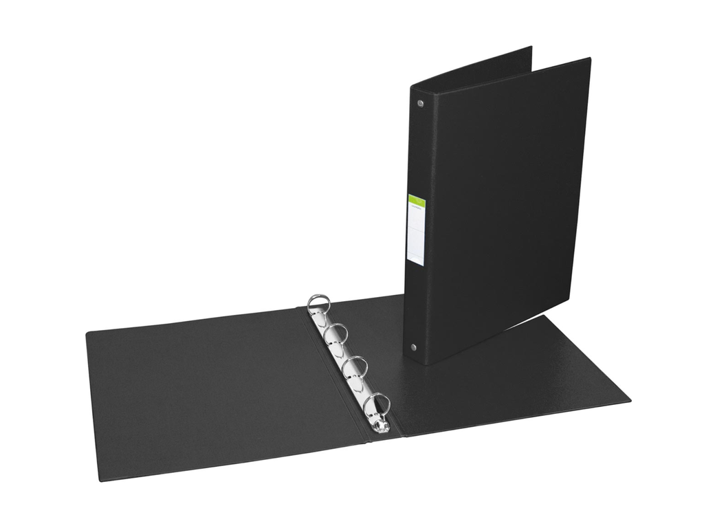 Ringmap Aurora PVC A4 4 O-ringen 25mm rug 40mm zwart