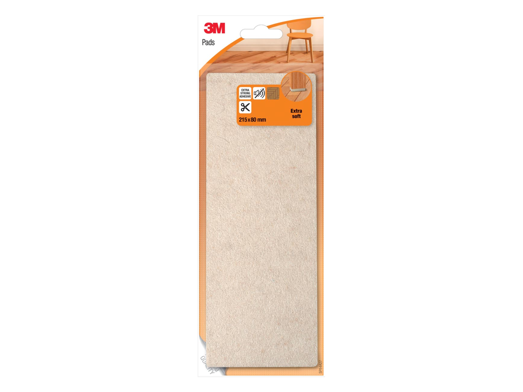 Vloerpads 3M beschermend vilt 21,5x8cm beige (8)