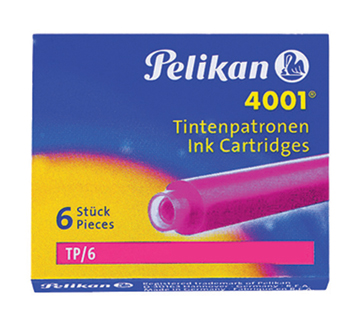 Inktpatroon Pelikan 4001 TP/6 voor vulpen roze (6)