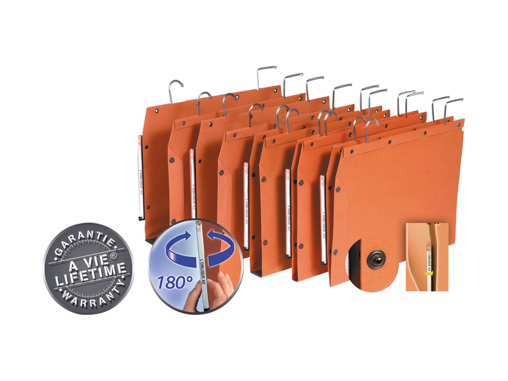 Hangmap Elba T.U.B metalen haken kast 350mm V-bodem oranje