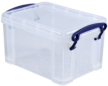 Opbergdoos Really Useful Box 1,6l transparant