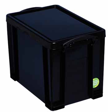 Opbergdoos Really Useful Box 19l gerecycleerd zwart