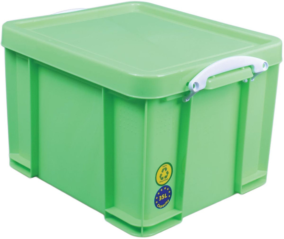 Opbergdoos Really Useful Box 35l neon groen