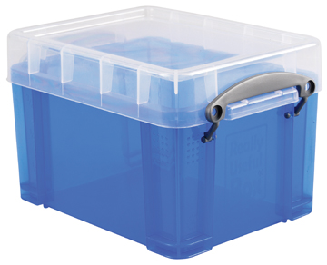 Opbergdoos Really Useful Box 3l transparant blauw