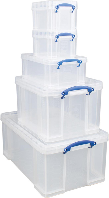 Opbergdoos Really Useful Box 64l + 35l + 9l + 2x3l voordeelpakket