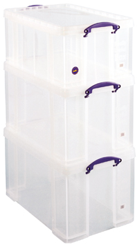 Opbergdoos Really Useful Box actiepak 2x84l en 1x64l transparant