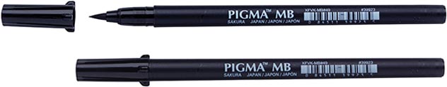 Brushpen Sakura Pigma Brush medium zwart