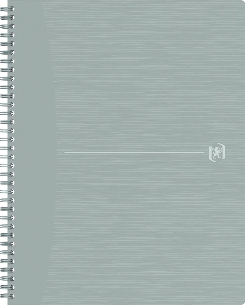 Spiraalschrift Oxford Origin A4+ geruit 140blz grijs
