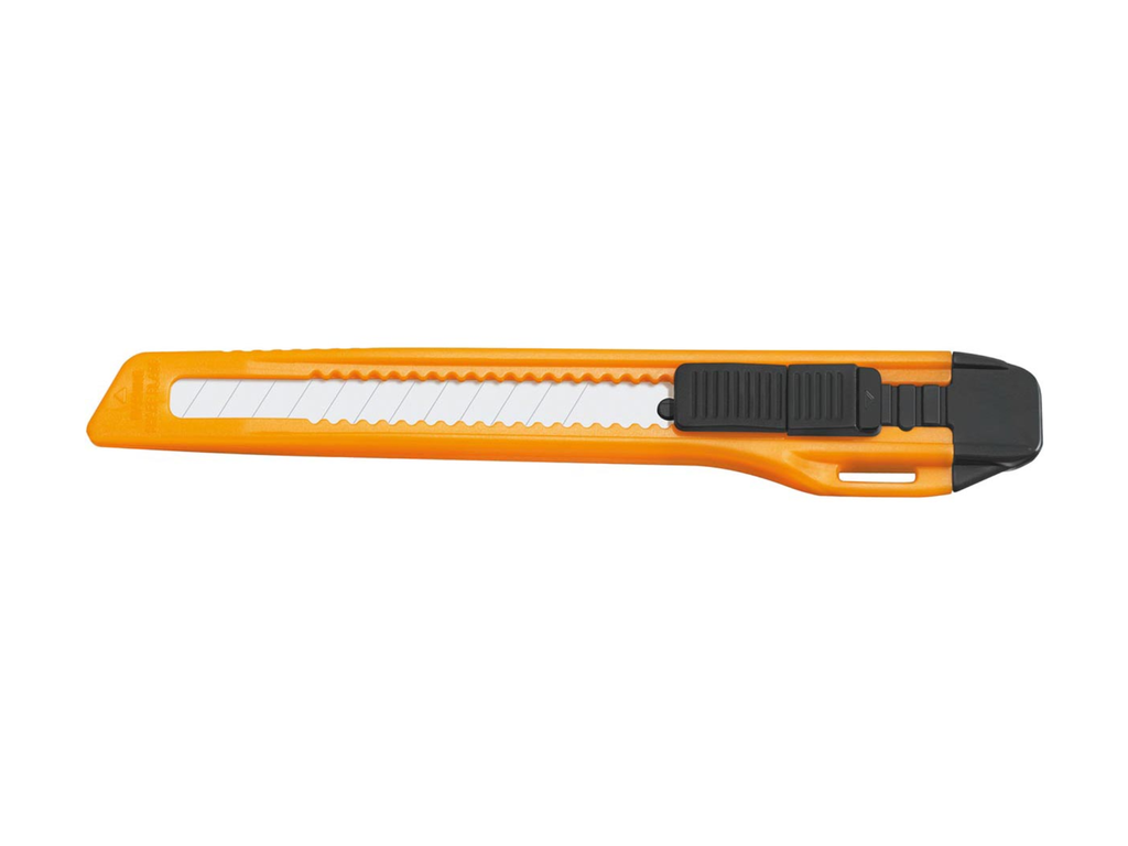 Cutter Westcott Office 9mm met kunststof houder zwart/oranje (E84000-BP)