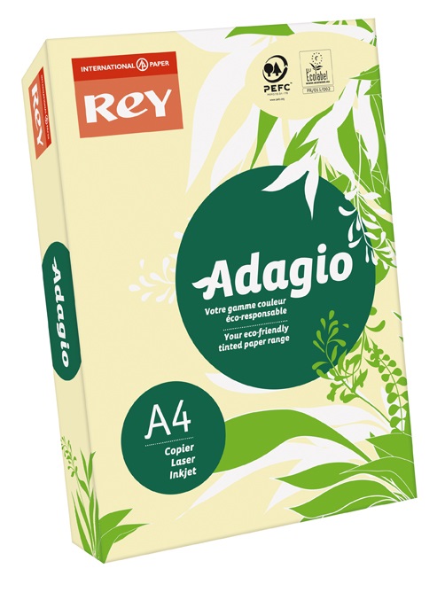 Adagio DIN A4 80gr citroengeel (500) - 70% PEFC Certified