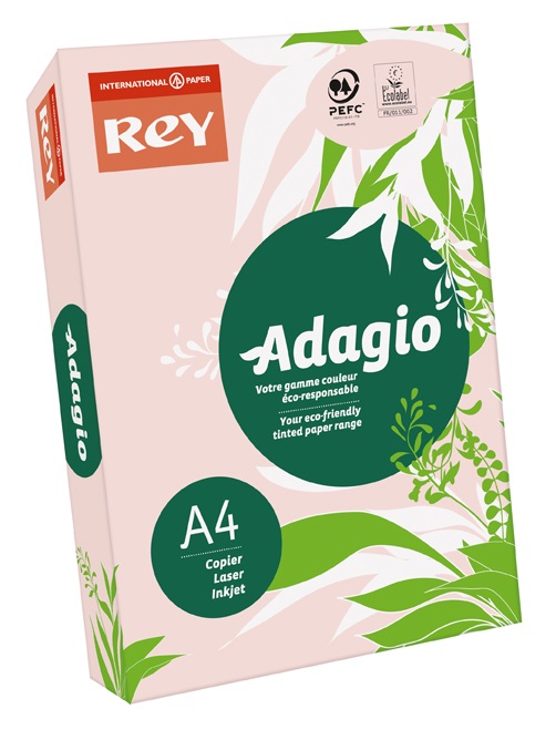 Adagio DIN A4 80gr roze (500) - 70% PEFC Certified