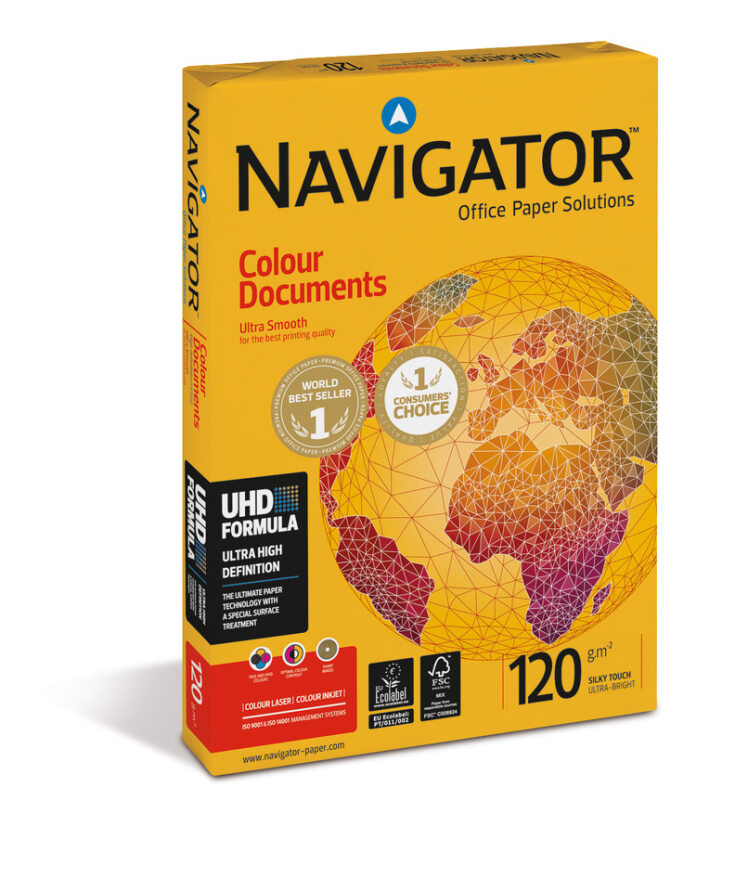 Navigator colour documents DIN A4 120gr wit (250) - FSC Mix 70%