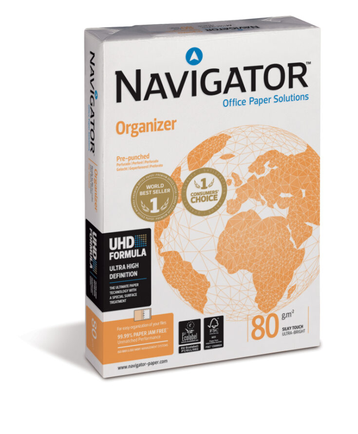 Navigator organizer DIN A4 80gr wit + 2 klasseergaten (500) - FSC Mix 70%