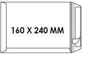 Zakomslag 160X240 wit + strip Z/V (250)