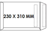 Zakomslag 230x310mm wit zelfklevend Z/V (250)