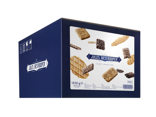 [CAT-C44222] Koek Jules De Strooper Jules' Selection 4 soorten 6,1g indiv. verpakt (300)