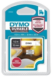 [DYM-1978364] Dymo D1 duurzame tape 12mmx5,5m zwart/wit