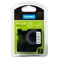 [DYM-S0718040] Dymo D1 tape flexibele nylon 12mmx3,5m zwart/wit (16957)
