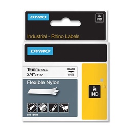 [DYM-S0718120] Dymo Rhino tape flex nylon 19mmx3,5m zwart/wit (18759-18489)