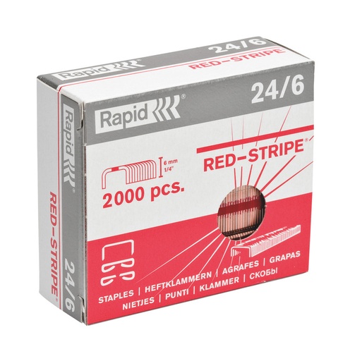 [ESS-11700245] Nietjes Rapid Strong Redstripe 24/6 koper (2000)(51122)