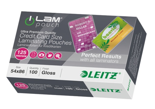 [ESS-33810] Lamineerhoes Leitz iLam 54x86mm 2x125µ glanzend (100)