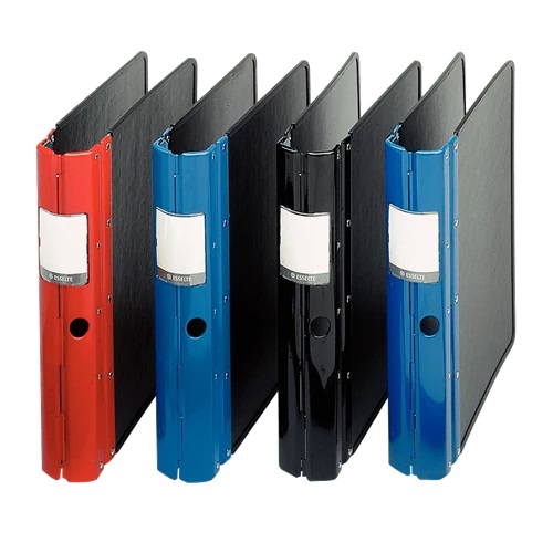 [ESS-46687] Ringmap Esselte Agrippa fiberboard en gelakt staal A4 4-ringen 60mm rug 60mm zwart