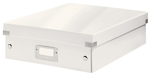 [ESS-60580001] Opbergdoos Leitz Click&Store WOW PP A4 met sorteervakken wit metallic (605800L)