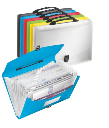 [OUT-624028] Voorordner Esselte Vivida PP A4 12-vaks assorti