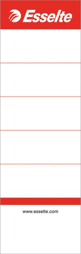 [ESS-81080] Rugetiket Esselte brede rug karton 50x158mm niet-zelfklevend wit (100) (8108000)