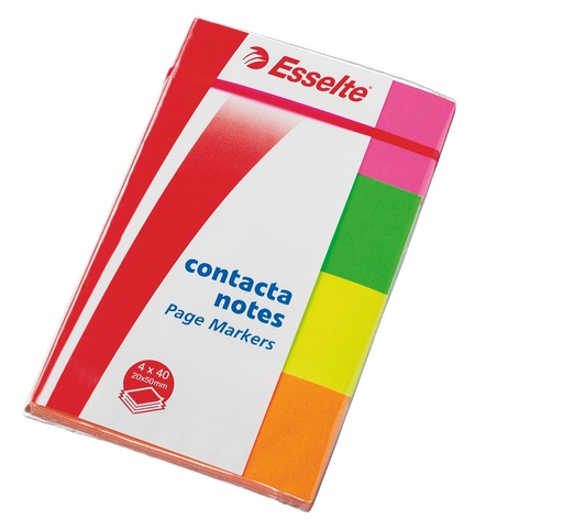 [OUT-83019] Memoblok Esselte Contacta Notes 20x50mm assorti fluo