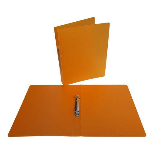 [KAN-344197] Ringmap Bronyl PP A4 2 O-ringen 25mm rug 35mm transparant oranje