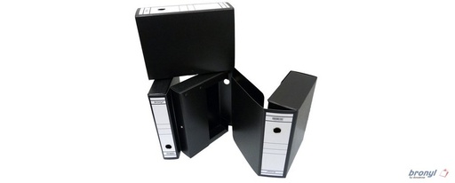 [KAN-109506] Archiefdoos Bronyl karton rug 60mm met zwarte knop