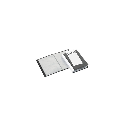 [OUT-25025-30] Personaliseerbaar showalbum Foldersys PP A5 20 tassen zwart  