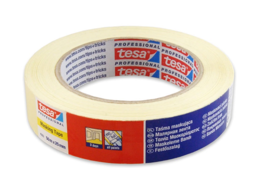 [TES-4323-25] Afdekplakband Tesa krepp standard masking 25mmx50m (432341)