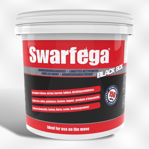 [OND-OD18420] Doekjes Swarfega blackbox bucket van 150 doekjes (4)