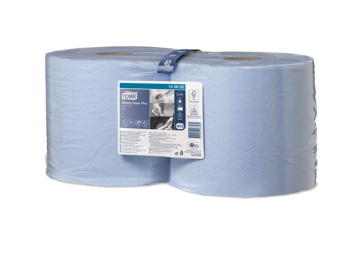 [OND-130052] Poetsdoek Tork Advanced 420 Blue Roll W1/W2 2-laags 24cmx255m 750vel (2)