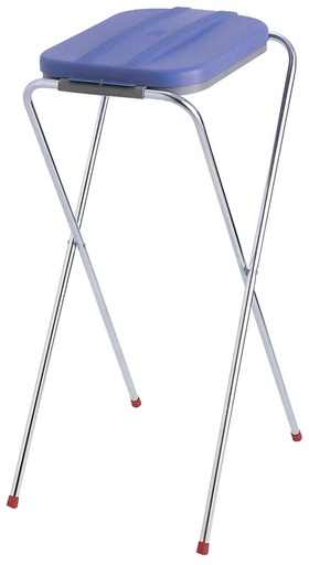 [OND-OVB211001] Zakhouder VepaBins met deksel en stalen opklapbaar frame blauw