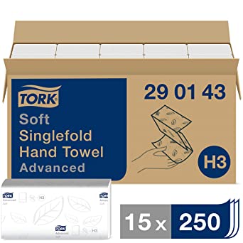 [OND-290143] Handdoeken Tork Advanced H3 Z-vouw 2-laags 250vel (15) 