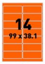 [ETI-32700416] EtiPage 14 etik/blad 99x38,1mm mat oranje (100)