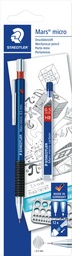 [TIM-775BK25] Vulpotlood Staedtler Mars Micro 0,5mm blauw + 12 minnen