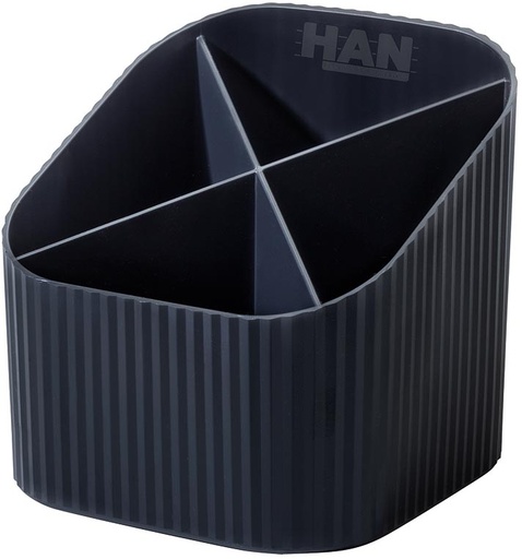[TIM-1724813] Pennenbakje HAN Karma met 4 vakken Eco-zwart