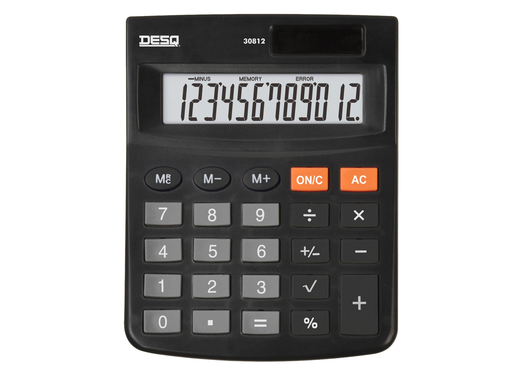 [TIM-30812] Bureaurekenmachine Desq Heavy Duty Compact 30812 Zwart