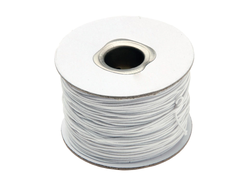 [TIM-014561] Elastiek touw Bouhon 100mx1mm Wit