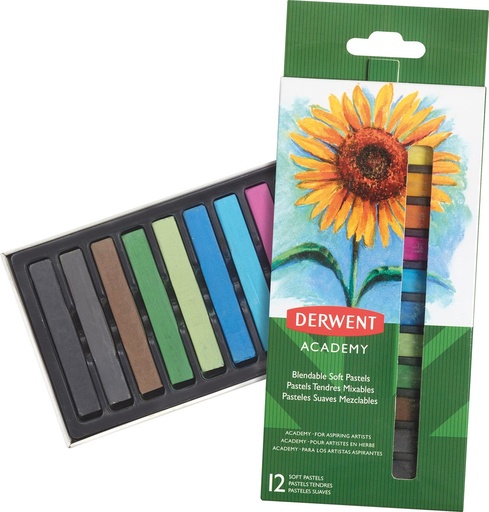 [TIM-2302397] Softpastels Derwent Academy Blister 12 STUKS Assorti