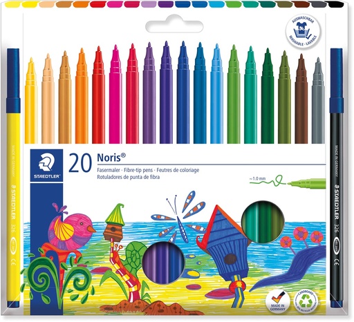 [TIM-326C20] Viltstift Staedtler Noris 326 assorti (20)