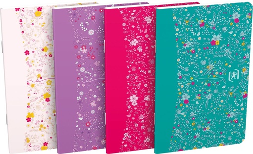 [TIM-4111055] Notitieblok Oxford Floral Softcover 9cmx14cm 30vel Gelijnd Assorti Design