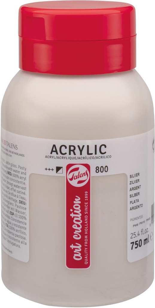 Acrylverf flacon Tales Art 750 ml zilver