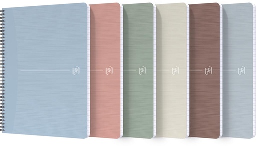 [TIM-4154145] Spiraalschrift Oxford rec'up Karton A4 geruit 5mm 100 blz assorti
