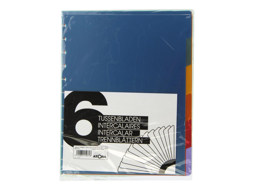 [TIM-4159710] Tabbladen Atoma PP A4 6 tabs assorti
